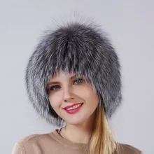 Зима должна Лидер продаж натурального Меха чернобурки шляпа Для женщин Зимний вязаный мех Кепки Для женщин шапка мех лисы куртка-бомбер шляпа женский ухо теплый