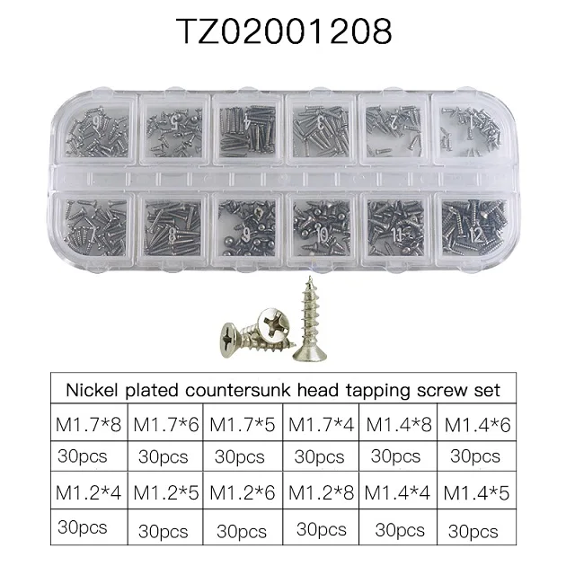 TZ02001208 M1 M1.2 M1.4 M1.7 Mix Micro ноутбук отвертка чехол для компьютера сборка ремонт электронный Маленький цифровой механический винт комплект - Цвет: TZ02001208
