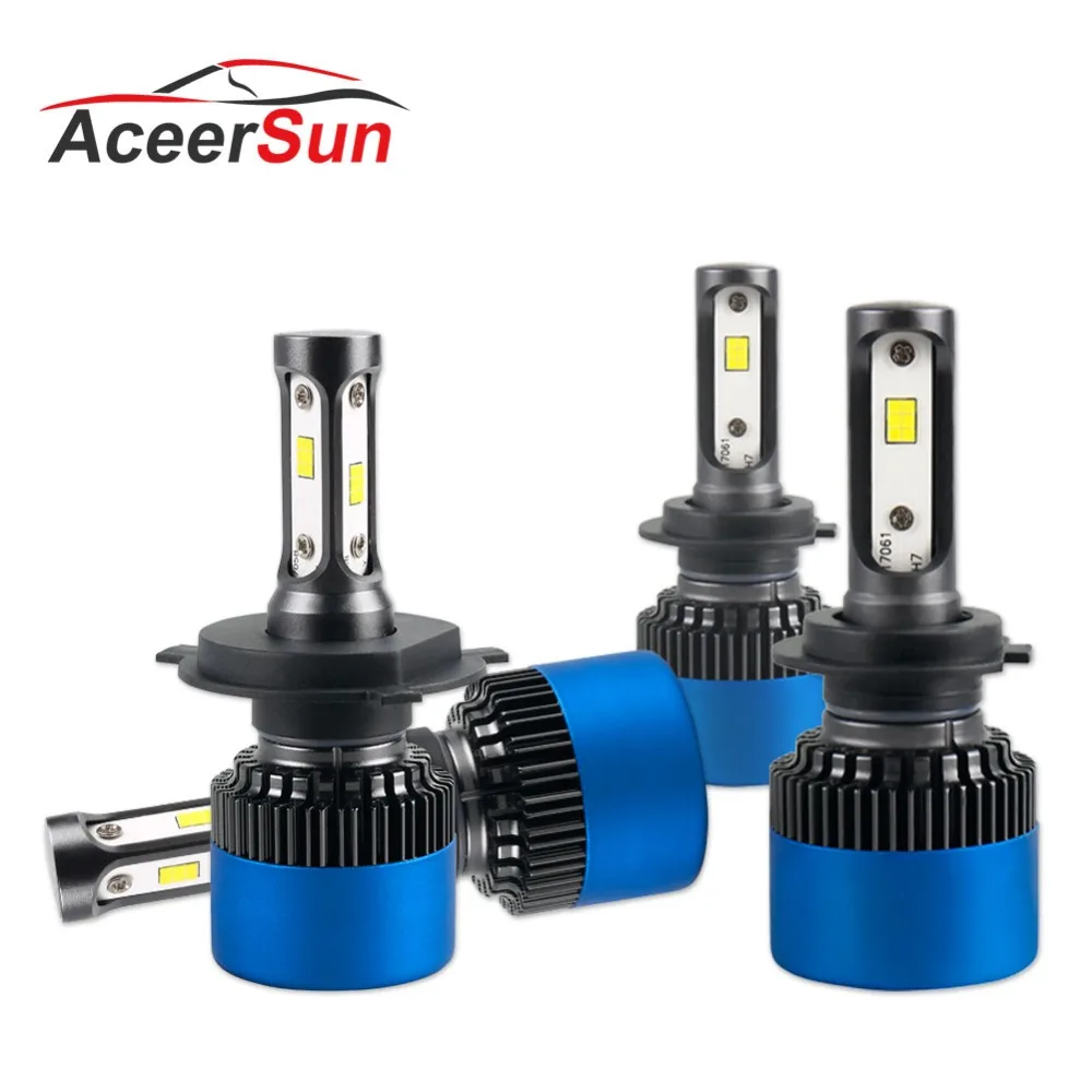 Aceersun H4 светодиодный H7 автомобильные лампы для передних фар H11 9005 9006 HB4 H1 H3 HB3