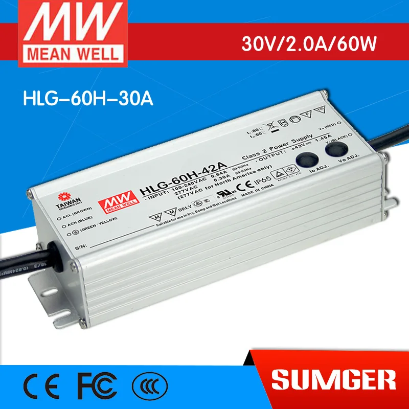 [CB] означает хорошо оригинальный hlg-60h-30a 3 шт. 30 В 2A Meanwell hlg-60h 60 Вт один Выход