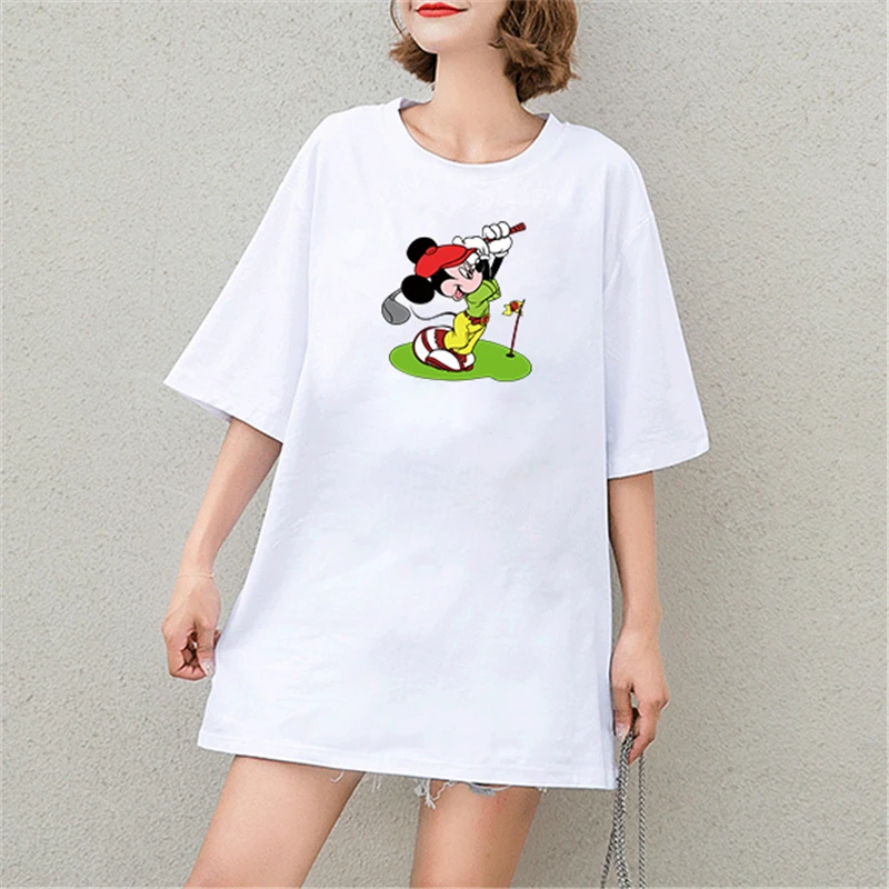 

2019 Summer Tshirt Print Streetwear Short Sleeve Harajuku Casual Cotton Plus Size T Shirt Graphic T Shirts Mickey Women Clothes