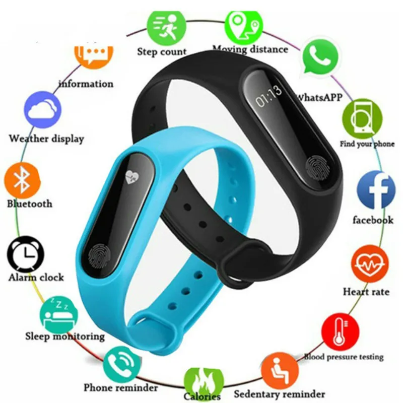 

Cheap New Smart Fitness Bracelet Heart Rate Monitor Watch Clock Pedometer Activity Tracker For IOS/Xiaomi/Honor PK Mi Band 2/3/4