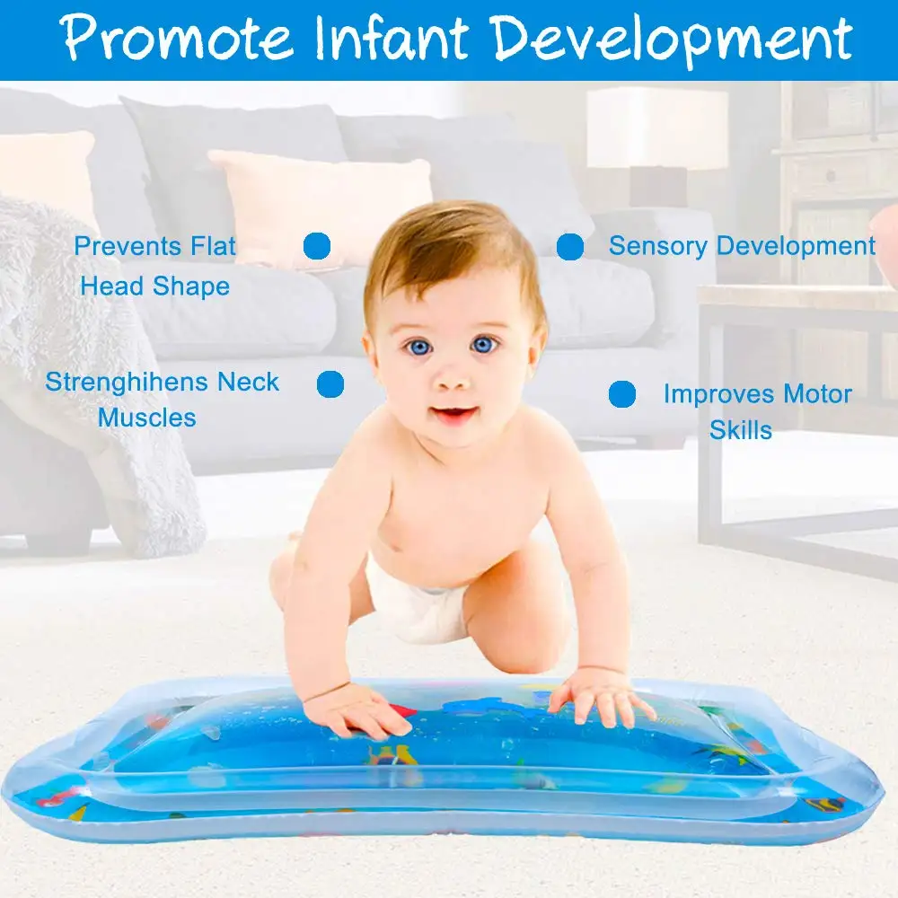 2019 Creative Dual Fill Toy Baby Inflatable Patted Pad Baby Inflatable Water Tummy Cushion Prostrate Water Cushion Pad Play Mat