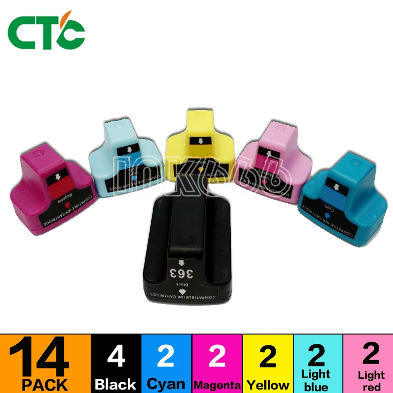 

14X Ink Cartridges Compitalbe for Photosmart Ink cartridge C5194 C6183 C6185 C6188 C6240 C6250 C6270 C6275 C6280 C6283 Printer
