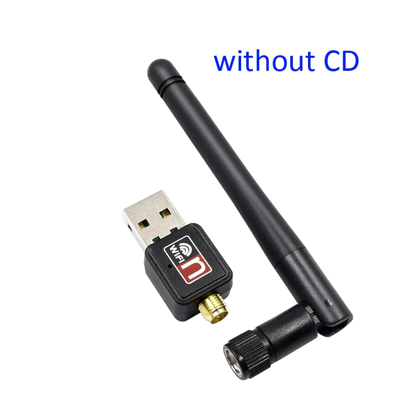 Мини USB Wifi адаптер 150 Мбит/с 2 дБ WiFi ключ wi-fi приемник беспроводная сетевая карта 802.11b/n/g Бесплатный драйвер wi fi Ethernet - Цвет: no driver