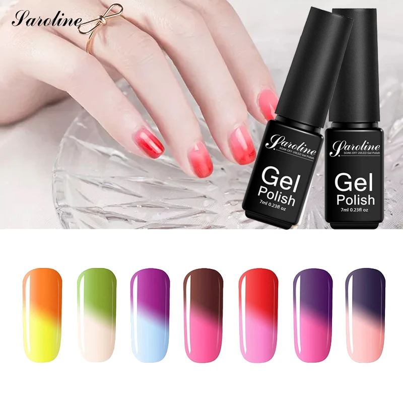 Гель Хамелеон Saroline лак для ногтей Vernis Soak Off Полупостоянный температурный