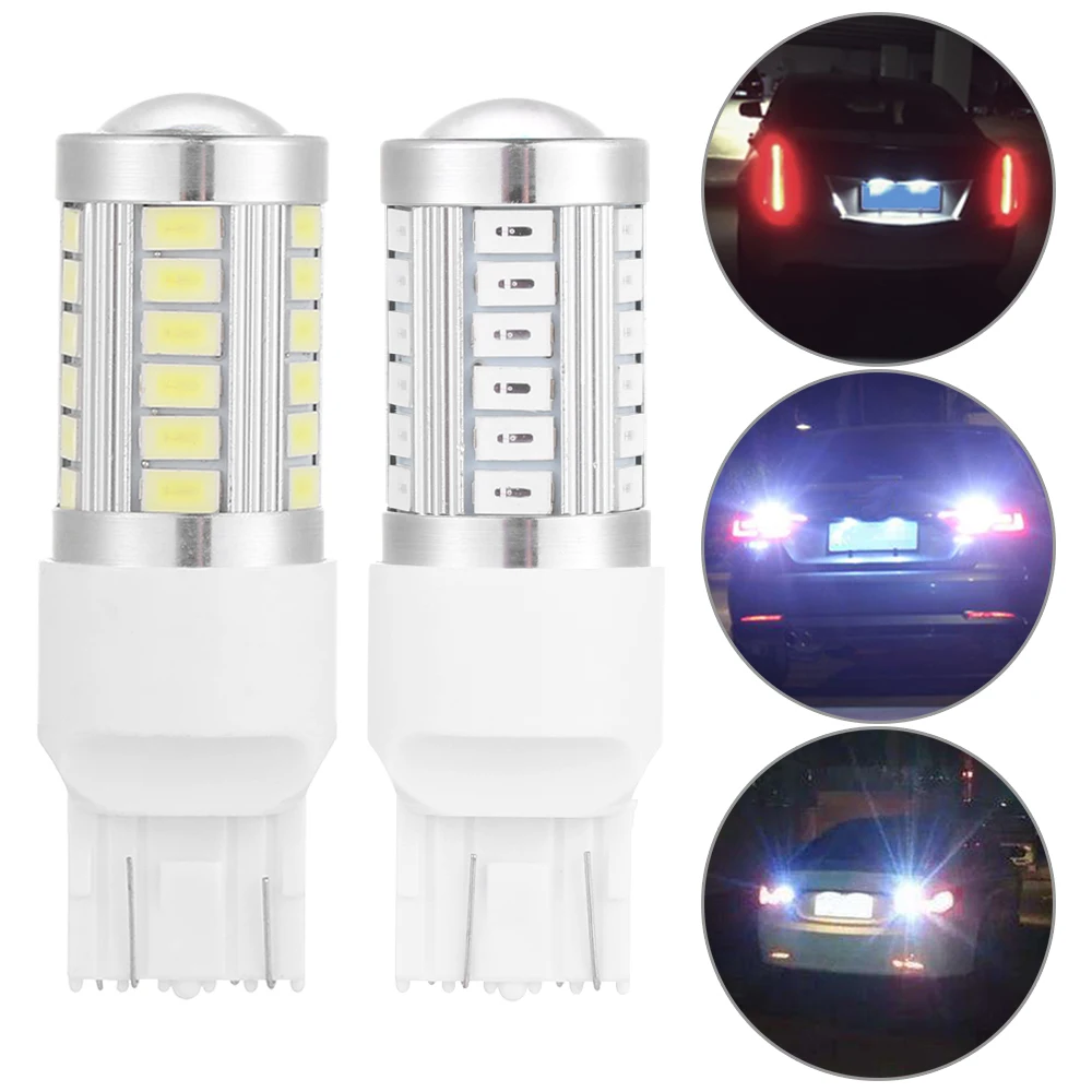1 шт. T20 W21/5 Вт 7443 33SMD Автомобильная резервная копия светодиодный светильник лампы