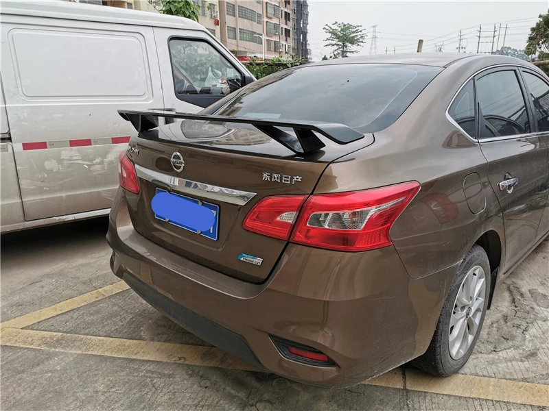 Использовать для Nissan Sylphy sentra спойлер 2012 13 14 15 16 17 18 лет ABS пластмассовый задний крыло V стиль спортивные аксессуары