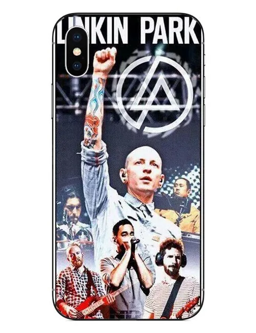 LOVINA чехлы для телефонов супер звезда Linkin Park логотип Жесткий Чехол для ПК для IPhone X 8/8 Plus 5 5S SE 6 6 S Plus 7 7 Plus чехол - Цвет: Золотой