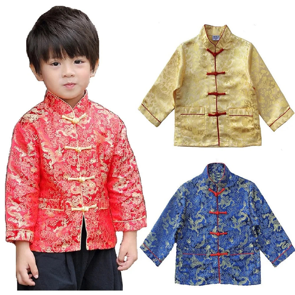 Chinese Style Children Jacket Tang Suit Spring Festival Cardigan For
