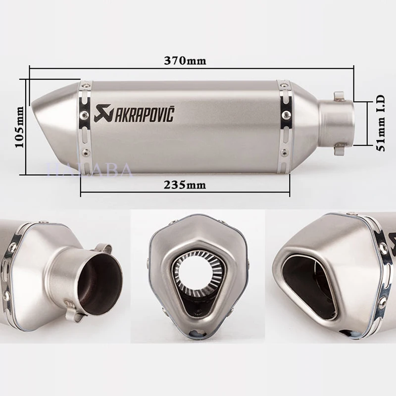 36-51 мм Akrapovic глушитель выхлопной трубы мотоцикла подвижный дБ убийца глушитель для Бенелли nmax crf 230 msx125 Кафе racer nc750x