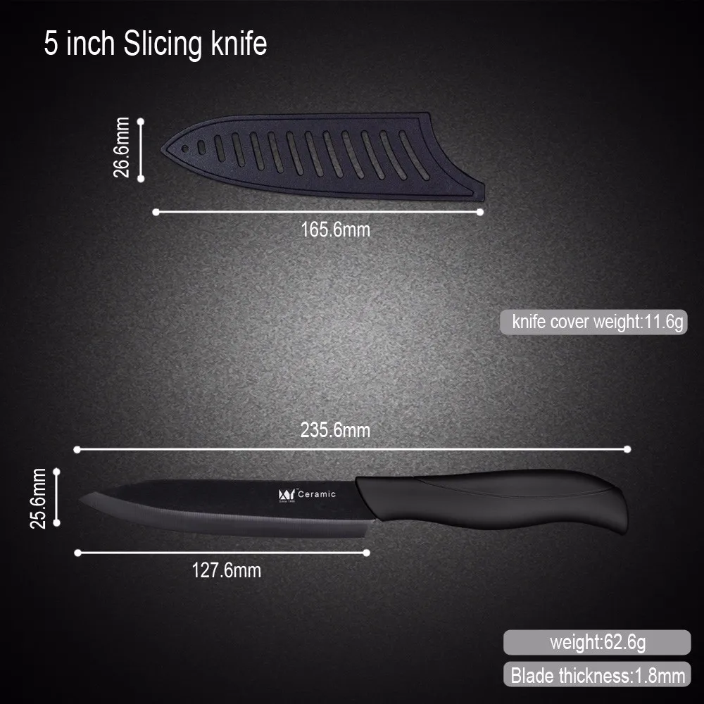 Кухонный нож " 4" " 6" дюймовый набор керамических ножей циркония один черный Овощечистка+ акриловый держатель для ножей высокого качества кухонные инструменты