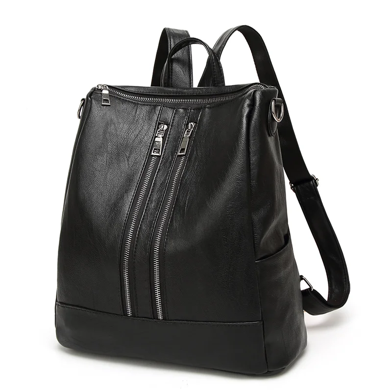 Tinkin женский рюкзак из искусственной кожи, Простой повседневный школьный рюкзак среднего размера, повседневная сумка для девочек, винтажный Рюкзак Mochila, повседневный рюкзак