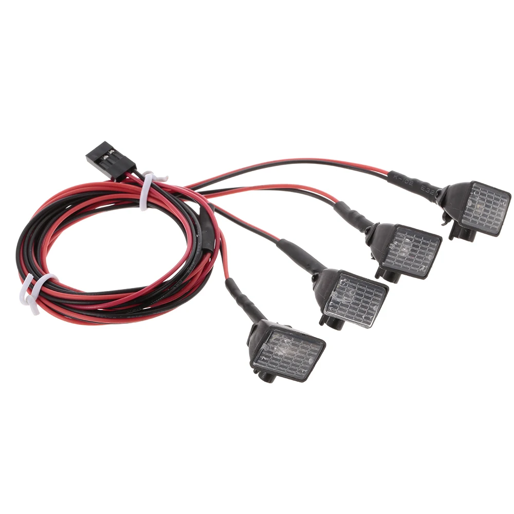 6LED White Lights w// Lampshade für 1:10 Traxxas TRX4 HSP Redcat SCX10 RC Crawler