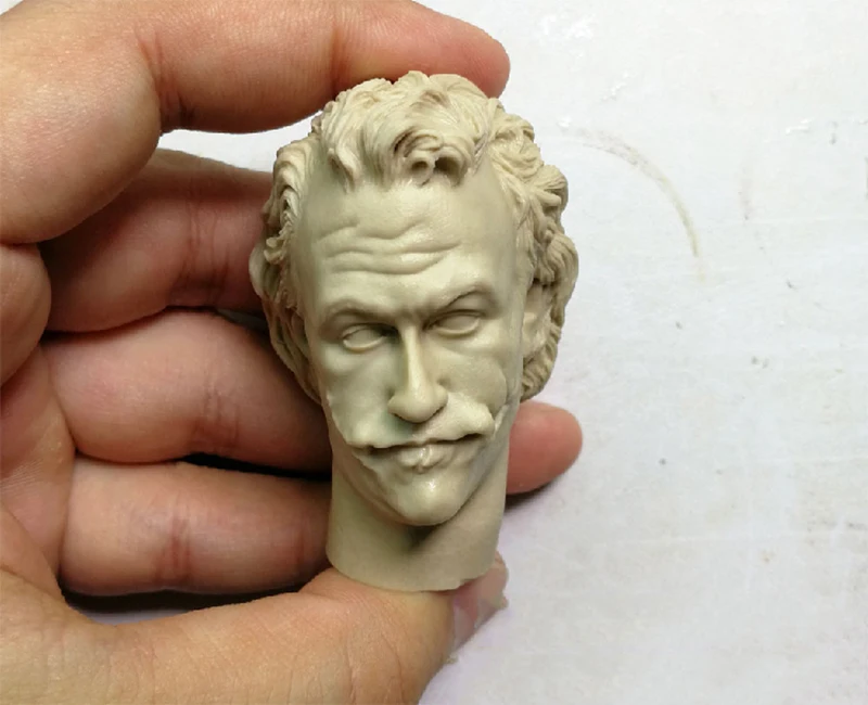 

1/6 scale Head Sculpt Joker Heath Ledger unpainted for 12''bodies