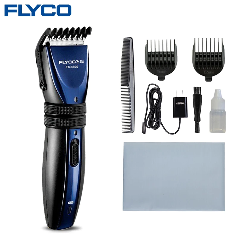 Бритвенный станок Flyco Blue 100 V-240 V для бороды Tondeuse Cheveux Tondeuse профессиональная машинка для стрижки волос для мужчин FC5809 - Цвет: blue