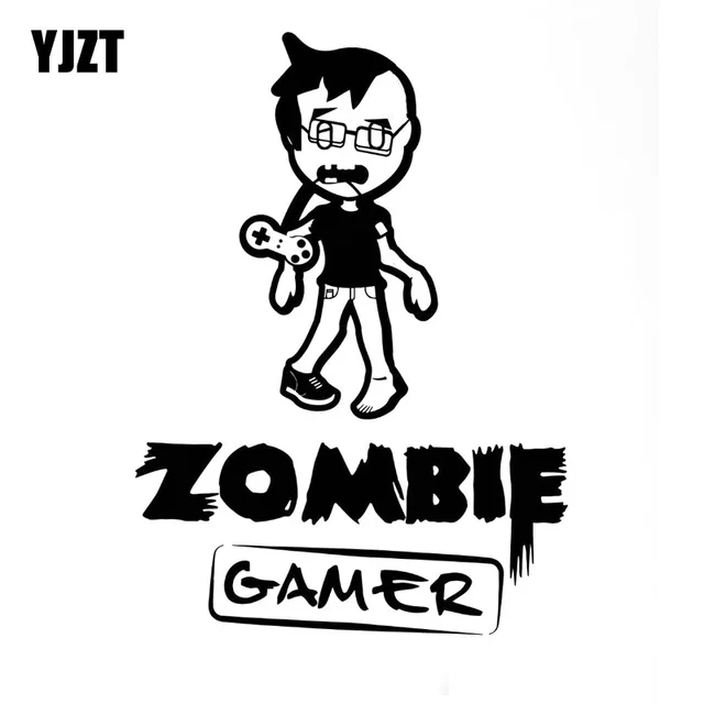 gamer yjzt 11x15 5 cm dos desenhos animados interessante zumbi vinil