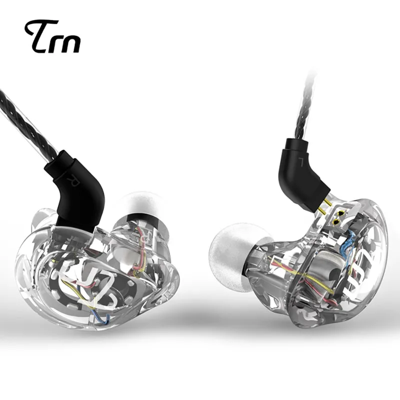 Goede TRN V10 2DD + 2BA HIFI Hybrid 8 Drivers In Ear Oortelefoon HIFI DJ Monitor Sport Oortelefoon Headset Met microfoon voor iphone xiaomi