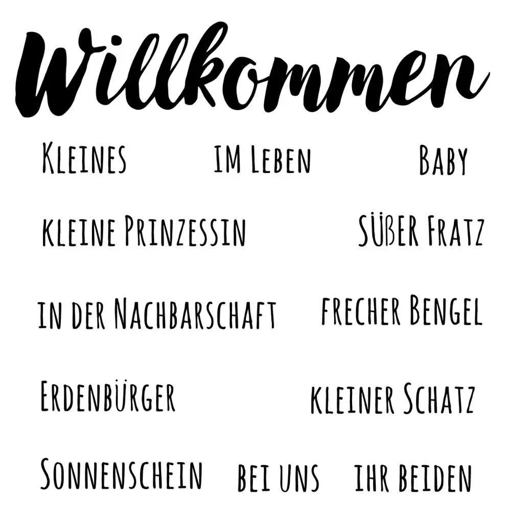 

CLEAR STAMP German DIY Scrapbook Card album paper craft silicon rubber roller transparent stamps 37