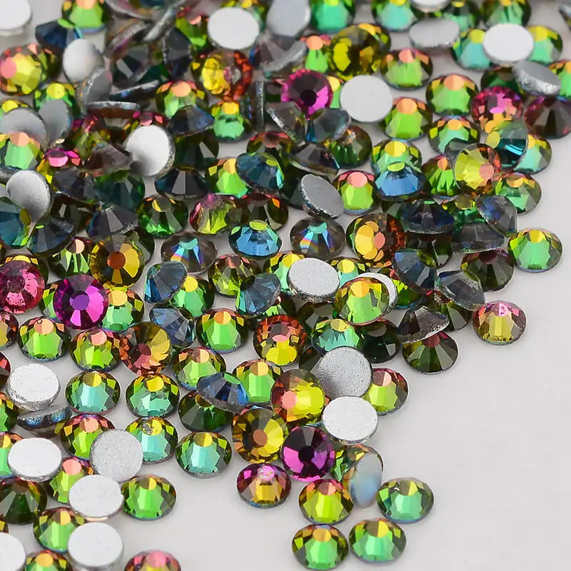 

Rainbow FlatBack Glass Rhinestones Non-HotFix for Nail Art Decorations