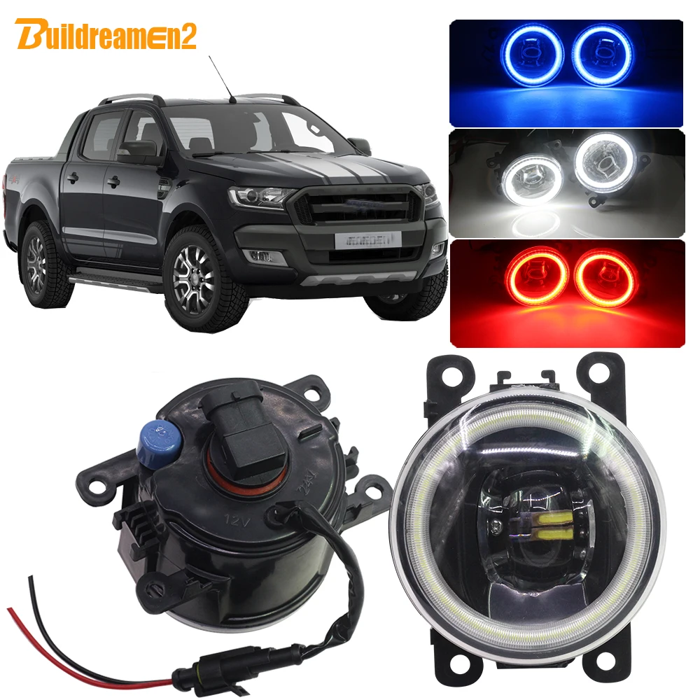 

Buildreamen2 For Ford Ranger Car H11 LED Bulb Fog Light Angel Eye DRL 12V 2005 2006 2007 2008 2009 2010 2011 2012 2013 2014 2015