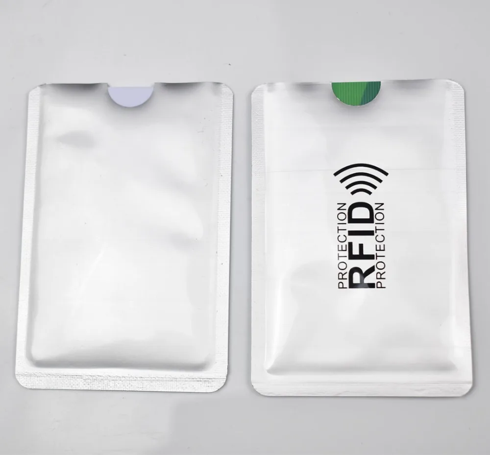 5pcs/lot Anti Rfid Wallet Blocking Reader Lock Bank Card Holder Id Bank Card Case Protection Metal Credit Card Holder Aluminium