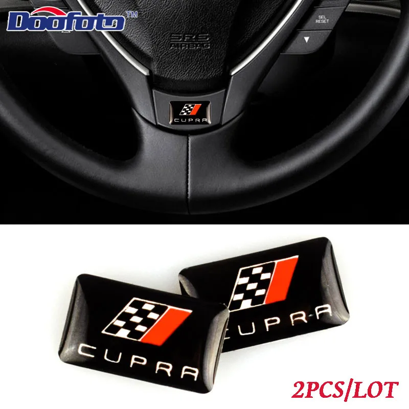 

Doofoto Car Styling Accessories Interior Badge Emblem Logo Creative Stickers Case For Seat Leon Cupra Lbiza Exeo FR Car-Styling