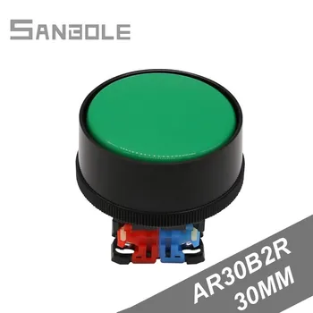 

Momentary Push button switch AR30B2R Mushroom Flat green Head 10A Screws type Reset Button Opening 30mm