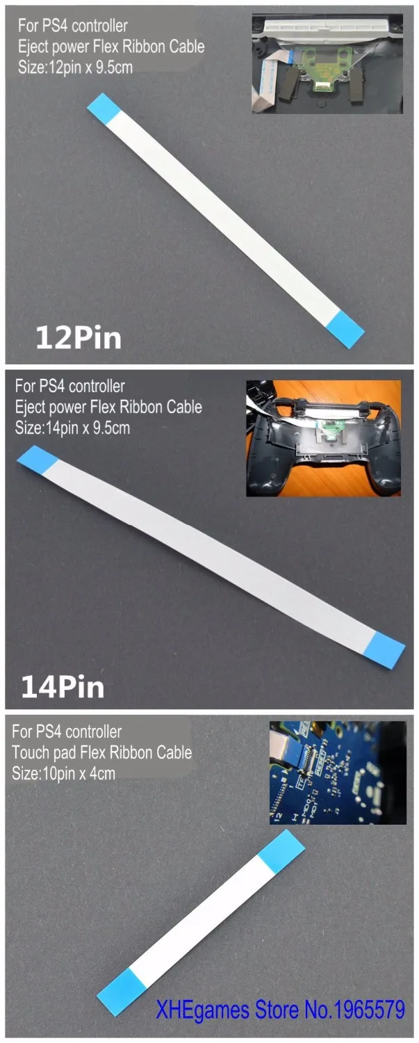 PS4コントローラー 12ピンケーブル 充電ソケット基盤 リボンケーブル 5本 家庭用ゲーム本体