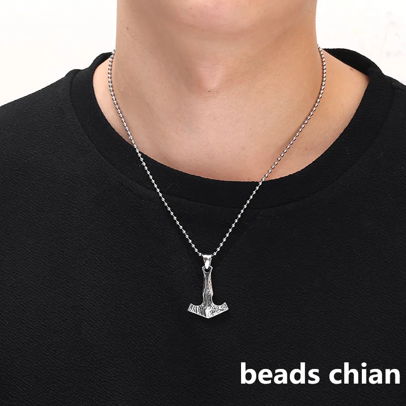 Подвеска KLDY Norse Viking mjolnir ожерелье из нержавеющей стали с подвесным якорем для