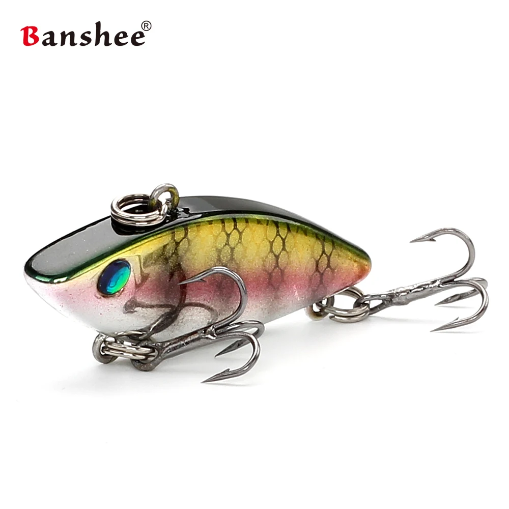 Banshee, 40 мм, 4,5 г, кренкбейт, мини, Vib, приманка, рыболовная приманка, безлиповая, погремушка, жесткая приманка, искусственная Тонущая Воблер для рыболовной снасти