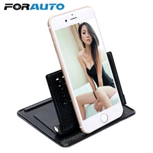 FORAUTO, автомобильный Противоскользящий коврик, gps кронштейн, приборная панель, противоскользящая накладка, портативный, вращающийся на 360 градусов, силиконовый держатель для мобильного телефона