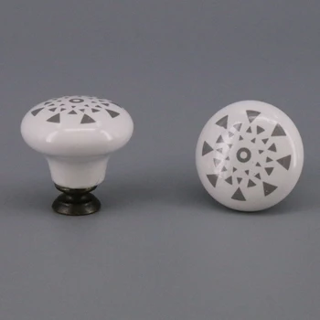 

8PCS Antique Ceramics Knobs Furniture Door Drawer Wardrobe Kitchen Cabinets Cupboard Dresser Handles Pull Knobs