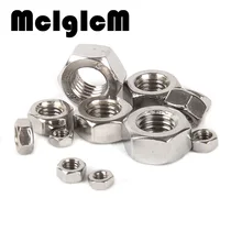 H051 100Pcs DIN934 M1.6 M2 M2.5 M3 M4 Carbon Steel Hex Nut Hexagon Nuts Metric Thread Suit For Screws Bolts HW010