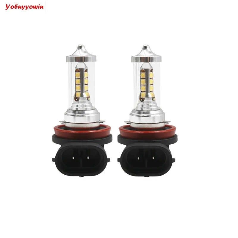 

2*H11/H8/H9 CREE Chip LED Automobile Fog Lights Bulbs Chipsets With Advanced LED Chip White Replacement Bulbs-80W/3,000LM/6,000K