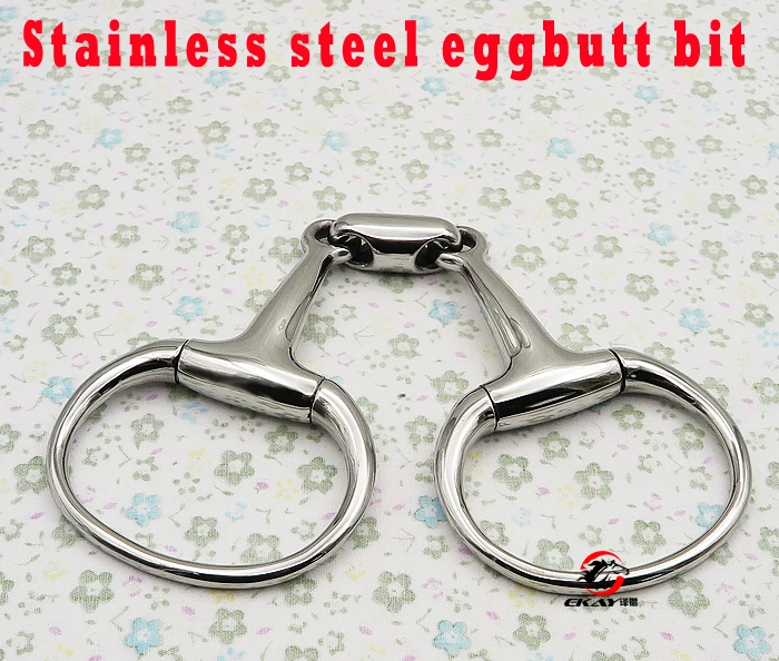 

Free shipping Stainless steel eggbutt bit,double broken mouth with elliptical link.Horse product ,horse racing product(RBT0319)