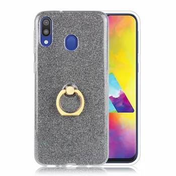 

20pcs/lot Glitter Ring Bracket TPU cover case for Samsung Galaxy A2 Core A10 A20/A30 A40 A50 A60 A70 A80/A90 A20e M10 M20 M30