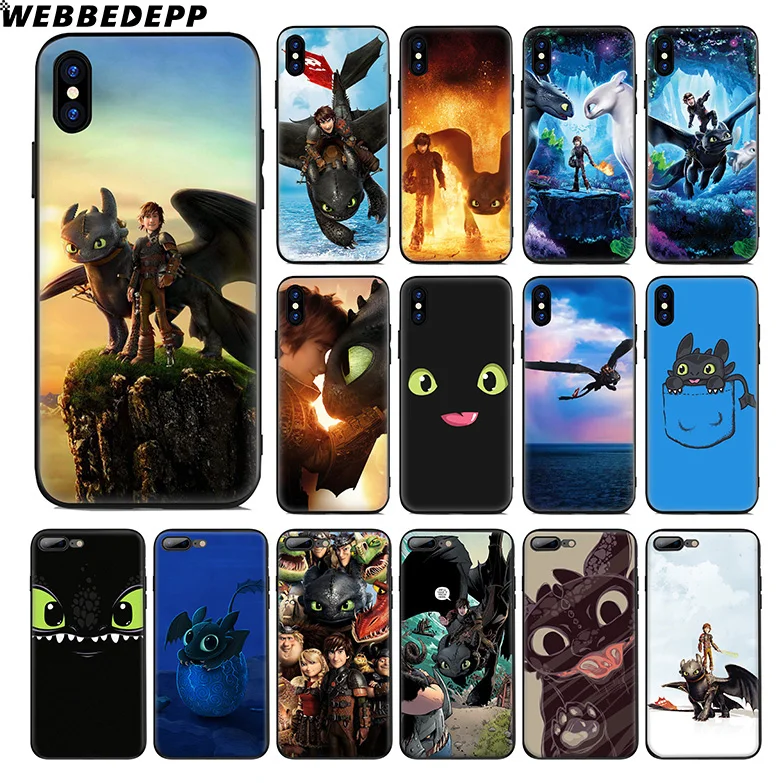 

WEBBEDEPP How to Train Your Dragon 2 Soft Silicone Case for Apple iPhone 11 Pro Xr Xs Max X or 10 8 7 6 6S Plus 5 5S SE TPU