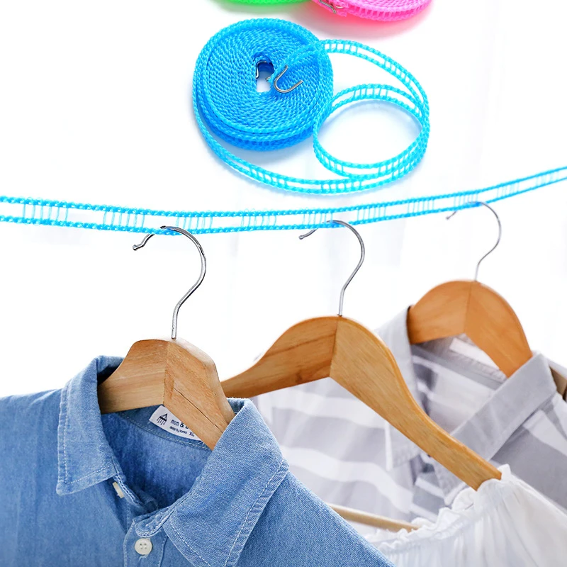 

Portable 3 Meters Clotheslines 5 Meters Camping Clothes Dryer Outdoor Cloth Hanging Rope Windbreak Non-slip Clothesline