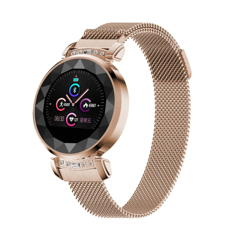 H2 plus Luxury Smart Watch Women Waterproof Ladies fashion Smartwatch Heart Rate Fitness Tracker for Android IOS Phone