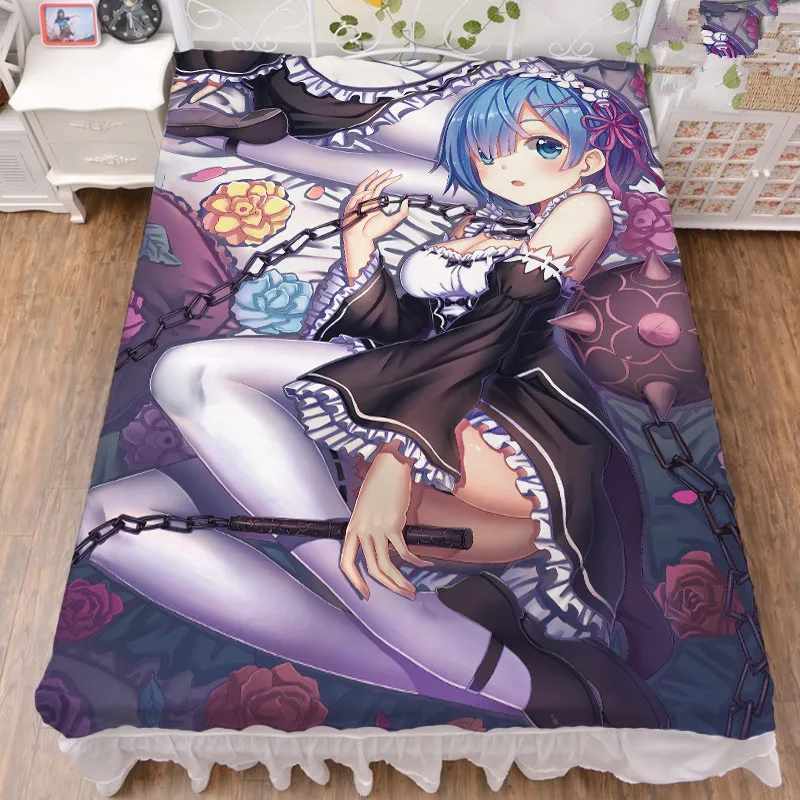 Постельное белье с рисунком аниме Re Zero kara Hajimeru Isekai Seikatsu sexy girl персонажи Rem