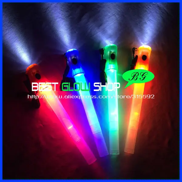 Free Shipping 100pcs/lot LED glow stick whistle flashlight flasher
