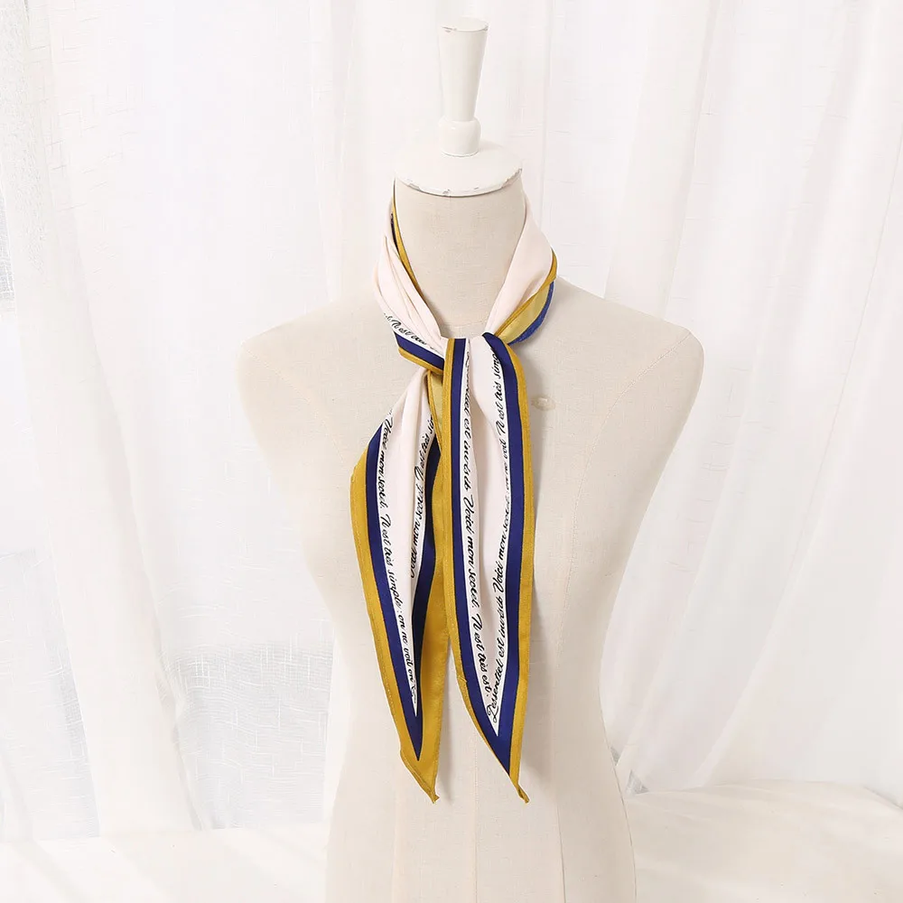 Женский шелковый шарф, модный женский саржевый квадратный мягкий шарф, украшение для шарфа, роскошный bufandas invierno mujer