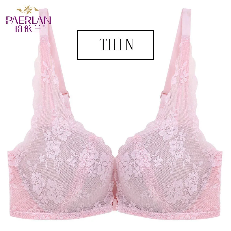 pink PAERLAN новые полки тонкие секции уникальный кружевной бюстгальтер пикантное женское белье без стального обода корсажное нижнее белье поддержка - Цвет: pink