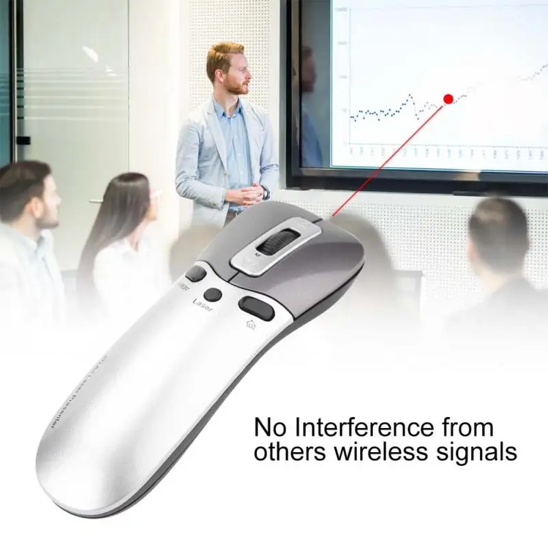 2.4GHz Wireless Air Mouse PPT Presenter RC 15m Connection 5 Million