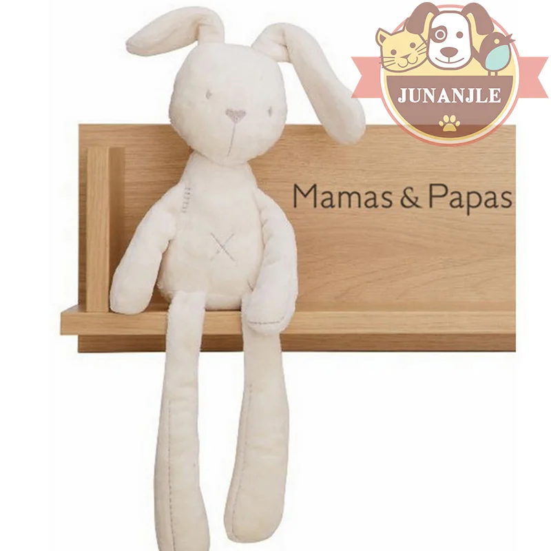 

JU 1pcs Sleeping Rabbit Pet Cat Dog Toy Pet Accompany Bed Toys Chew Flannel Toys Interactive Teddy Puppy Kitten Pet Supplies