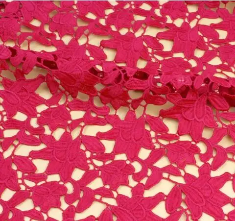 Ширина 120 см* 1 ярд! Вышитая кружевная ткань, ажурная сетка, хлопковая ткань, кружево, швейный материал, сделай сам, модное свадебное платье, кружево - Цвет: rose