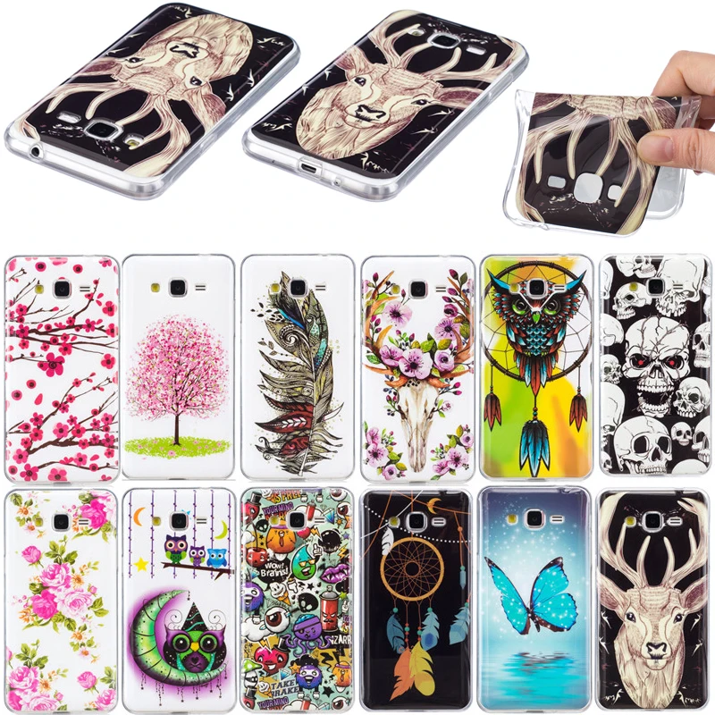 

2Pcs For Samsung J 3 J3 J300 Case Luminous Animal Flower Soft Silicone TPU Back Cover Case for Samsung Galaxy J3 2015 J300 J300f