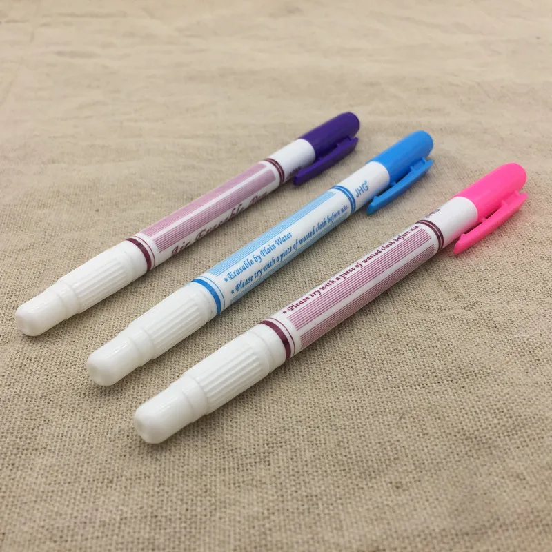 Air Erasable Pen Water Soluble Fabric Dual function Marker Pen for replace  Tailor's Chalk 3colors Sewing Tools & Accessory - AliExpress