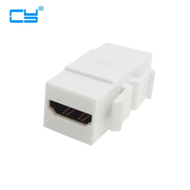 2 LOT HDMI Female Keystone Wall Jack Coupler white